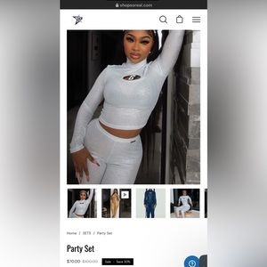 Silver Glitter Set (Never Worn)